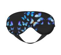 Máscara de ojos colorida de mariposa para hombres y mujeres, máscara para dormir con correa fácil de ajustar, cubierta de ojos de noche para viajes