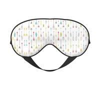 Máscara de ojos colorida dibujada a mano con flechas de estilo bohemio, máscara para dormir para hombres y mujeres, máscara para dormir con correa fácil ajustable, cubierta de ojos de noche para
