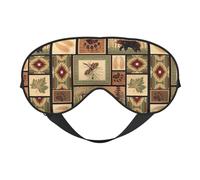 Máscara de ojos cómoda con estampado de animales salvajes, cobertura completa, ligera, para hombres y mujeres, viajes al aire libre, relajación