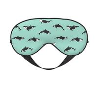 Máscara de ojos cómoda con estampado de ballena del océano Pacífico, cobertura completa, ligera, para hombres y mujeres, viajes al aire libre, relajación
