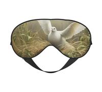 Máscara de ojos cómoda con estampado de hierba y paloma, cobertura completa, ligera, para hombres y mujeres, viajes al aire libre, relajación