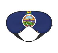 Máscara de ojos cómoda con estampado de la bandera del estado de Kansas, transpirable, ajustable, para hombres y mujeres, ligera, para viajes, yoga, trabajo