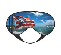 Máscara de ojos con bandera de Puerto Rico para dormir, máscara de sueño que bloquea perfectamente la luz para mujeres y hombres, diadema suave y cómoda para viajar