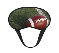 Máscara de ojos con borde negro con estampado de fútbol americano, con buen efecto de sombreado, es una opción ideal para viajes, meditación, etc