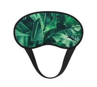 Máscara de ojos con borde negro con estampado de hojas de plátano tropical, con buen efecto de sombreado, es una opción ideal para viajes, meditación, etc