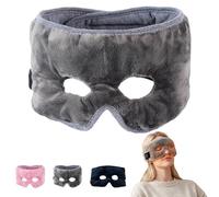 Máscara de ojos con calefacción, calefacción ocular USB con 3 niveles de temperatura, compresión caliente ajustable para ojos cansados, relajación y ojeras, máscara de sueño ultra suave y cómoda (gris