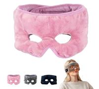 Máscara de ojos con calefacción, calefacción ocular USB con 3 niveles de temperatura, compresión caliente ajustable para ojos cansados, relajación y ojeras, máscara de sueño ultra suave y cómoda (rosa