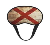 Máscara de ojos con diseño de bandera del estado de Alabama en grano de madera vieja, máscara de ojos para dormir, suave, cómoda, sombra de ojos, máscara opaca para viajes, camping
