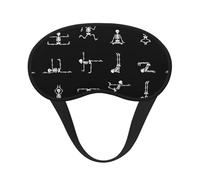 Máscara de ojos con diseño de calavera para yoga, con borde negro, con buen efecto de sombreado, es una opción ideal para viajes, meditación, etc