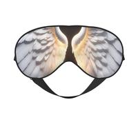 Máscara de ojos con estampado de alas de ángel, suave y transpirable, adecuada para la siesta, viajes y sueño nocturno