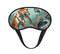 Máscara de ojos con estampado de animales salvajes con diseño de peces de caza 03 para dormir, máscara de dormir suave y cómoda, sombra de ojos, máscara opaca para viajes, camping