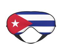 Máscara de ojos con estampado de bandera cubana, suave y opaca, para mujeres y hombres, para dormir toda la noche, viajes