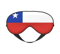Máscara de ojos con estampado de bandera de Chile para un sueño cómodo, sombra nocturna elástica, perfecta para avión, viajes y meditación