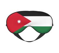 Máscara de ojos con estampado de bandera de Jordania, suave y opaca, para mujeres y hombres, para dormir toda la noche, viajes