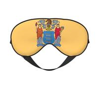 Máscara de ojos con estampado de bandera de Nueva Jersey, suave y opaca, para mujeres y hombres, para dormir toda la noche, viajes