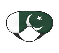Máscara de ojos con estampado de bandera de Pakistán, cómoda ayuda para dormir, sombra nocturna elástica, vendas a prueba de luz para avión, viajes