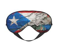 Máscara de ojos con estampado de bandera de Puerto Rico, suave y transpirable, adecuada para la siesta, viajes y sueño nocturno