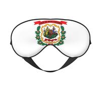 Máscara de ojos con estampado de bandera del estado de Virginia Occidental, suave y opaca, para mujeres y hombres, para dormir toda la noche, viajes