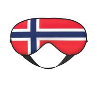 Máscara de ojos con estampado de bandera noruega, suave y opaca, para mujeres y hombres, para dormir toda la noche, viajes