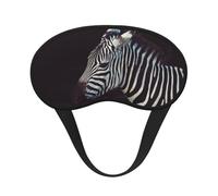Máscara de ojos con estampado de cebra animal, borde negro, con buen efecto de sombreado, es una opción ideal para viajes, meditación, etc