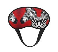 Máscara de ojos con estampado de cebra roja con borde negro, con buen efecto de sombreado, es una opción ideal para viajes, meditación, etc