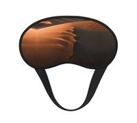 Máscara de ojos con estampado de dunas de arena, para dormir, suave, cómoda, sombra de ojos, opaca, para viajes, camping