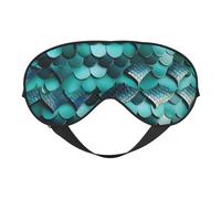 Máscara de ojos con estampado de escamas de pez sirena, suave y opaca, para mujeres y hombres, para dormir toda la noche, viajes