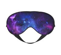 Máscara de ojos con estampado de galaxia azul, suave y transpirable, adecuada para la siesta, viajes y sueño nocturno