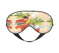 Máscara de ojos con estampado de Isla de Cuba, cómoda, para dormir, ajustable, suave y transpirable para viajes, meditación