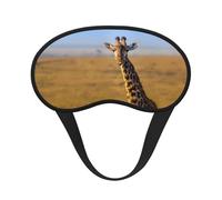 Máscara de ojos con estampado de jirafa con borde negro, con buen efecto de sombreado, es una opción ideal para viajes, meditación, etc