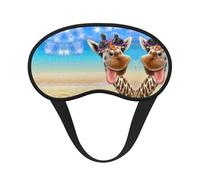 Máscara de ojos con estampado de jirafa de playa, con buen efecto de sombreado, es una opción ideal para viajes, meditación, etc