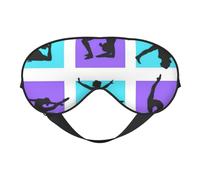 Máscara de ojos con estampado de juego de gimnasia, suave y transpirable, adecuada para la siesta, viajes y sueño nocturno