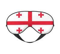 Máscara de ojos con estampado de la bandera de Georgia, suave y opaca, para mujeres y hombres, para dormir toda la noche, viajes