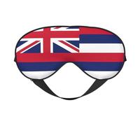 Máscara de ojos con estampado de la bandera de Hawái, suave y opaca, para mujeres y hombres, para dormir toda la noche, viajes
