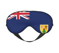 Máscara de ojos con estampado de la bandera de las Islas Turcas y Caicos, suave y opaca, para mujeres y hombres, para dormir toda la noche, viajes