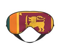 Máscara de ojos con estampado de la bandera de Sri Lanka, suave y opaca, para mujeres y hombres, para dormir toda la noche, viajes