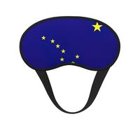 Máscara de ojos con estampado de la bandera del estado de Alaska para dormir, máscara de dormir suave y cómoda, máscara opaca para viajes, camping