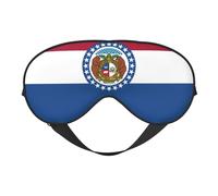 Máscara de ojos con estampado de la bandera del estado de Missouri, suave y opaca, para mujeres y hombres, para dormir toda la noche, viajes