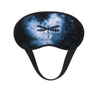 Máscara de ojos con estampado de libélula negra, con buen efecto de sombreado, es una opción ideal para viajes, meditación, etc