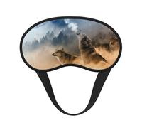 Máscara de ojos con estampado de lobo de animales salvajes, con buen efecto de sombreado, es una opción ideal para viajes, meditación, etc