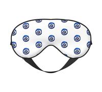 Máscara de ojos con estampado de mal de ojo, transpirable, de cobertura completa, elegante, ajustable, para siesta nocturna y ambiente reparador