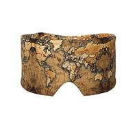 Máscara de ojos con estampado de mapa del mundo, ultrafina, transpirable, con sonido, ajustable