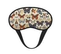 Máscara de ojos con estampado de mariposa 02 para dormir, suave, cómoda, sombra de ojos, opaca, para viajes, camping