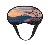 Máscara de ojos con estampado de paisaje Fuji de Japón para dormir, suave, cómoda, sombra de ojos, máscara de ojos opaca, para viajes y camping