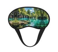 Máscara de ojos con estampado de Parque Nacional de los Lagos de Plitvice, para dormir, suave, cómoda, sombra de ojos, opaca, para viajes, camping