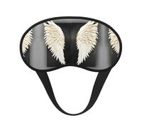 Máscara de ojos con estampado de plumas de ángel, cómoda ayuda para dormir para hombres y mujeres, máscara de meditación para viajes, yoga