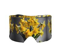 Máscara de ojos con estampado de ramo de narcisos, suave y cómoda, para hombres y mujeres