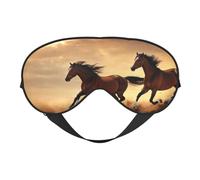 Máscara de ojos con estampado de rayas de caballo, con correa ajustable, para siesta, noche, viajes, camping, yoga y relajación