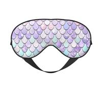 Máscara de ojos con estampado de té aguamarina, color rosa pastel, morado y sirena, suave y transpirable, adecuado para la siesta, viajes y sueño nocturno