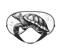 Máscara de ojos con estampado de tortuga, suave y opaca, para mujeres y hombres, para dormir toda la noche, viajes